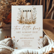 Deux petits Boos Ghost Fleur sauvage Twins Baby sh