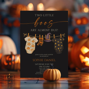 Invitation Deux Petits Boos Sont Presque À Devoir ! Baby show