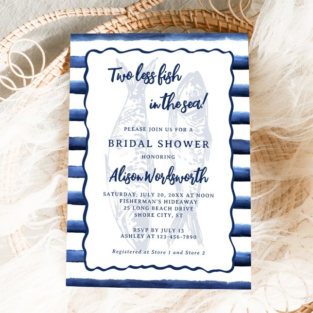 Invitation Deux poissons de moins dans la Fête des mariées ma (Créateur téléchargé)