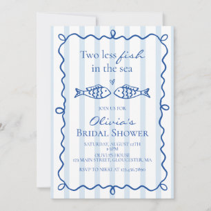 Invitation Deux poissons de moins dans la mer Fête de mariage