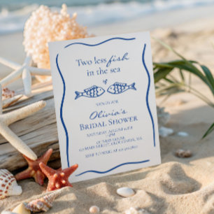 Invitation Deux poissons de moins dans la mer Fête de mariage