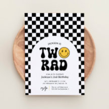 Deux Rad Checker Happy Face 2e anniversaire