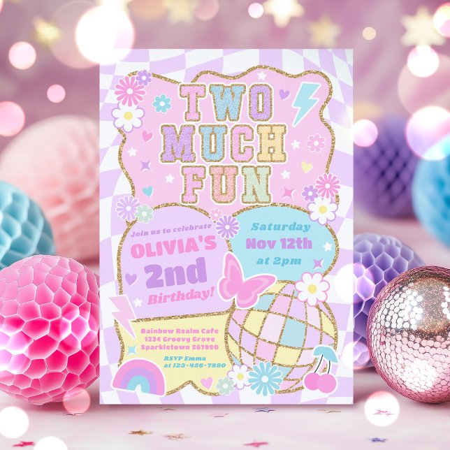 Invitation Deux très amusant Super Preppy Varsity 2e annivers (Créateur téléchargé)