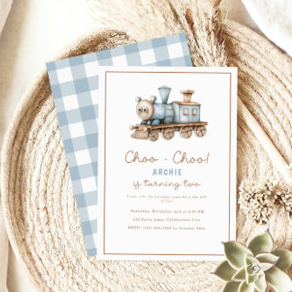 Invitation Deuxième anniversaire du train Choo Choo