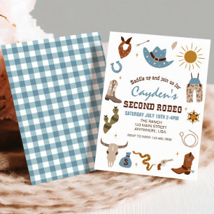Invitation Deuxième Rodéo Cow-boy Occidental 2e Anniversaire