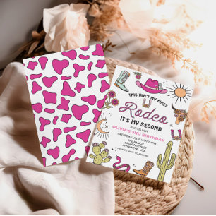 Invitation Deuxième Rodéo Rose Occidental 2e Anniversaire