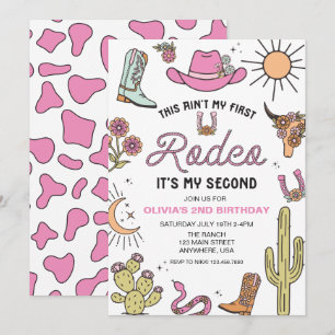 Invitation Deuxième Rodéo Rose Occidental 2e Anniversaire