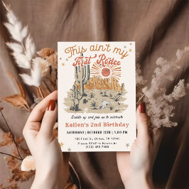 Invitation Deuxième Rodéo Western Cowboy 2e anniversaire