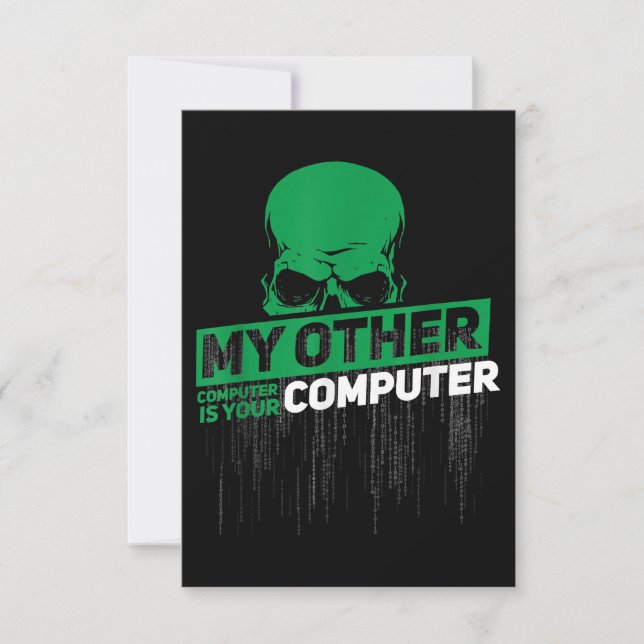 Invitation Développeur Sysadmin Engineer Hacker Code d'admini (Devant)
