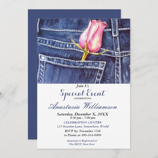 INVITATION D'ÉVÉNEMENT DE FÊTE (Devant / Derrière)