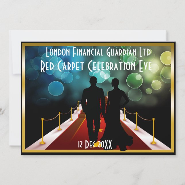 invitation d'événement de la cravate noire VIP de (Devant)