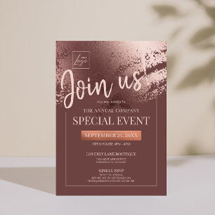 Invitation d'événement spécial entreprise en bronz