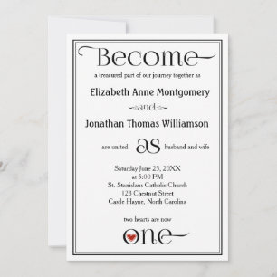 Invitation Devenez un Mariage chrétien contemporain