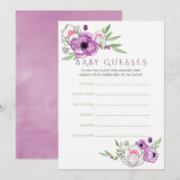 Devine bébé shower Floral Violet et Sauge