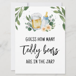 Invitation Devinez combien de bonbons Nounours Signer Jeu