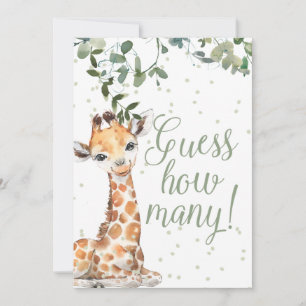 Invitation Devinez combien de petites affiches de Baby shower