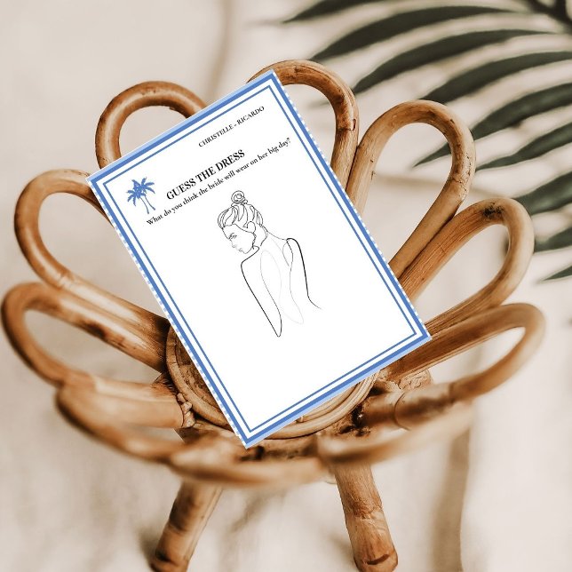 Invitation Devinez la mariée robe mariée jeu de douche nuptia (Créateur téléchargé)