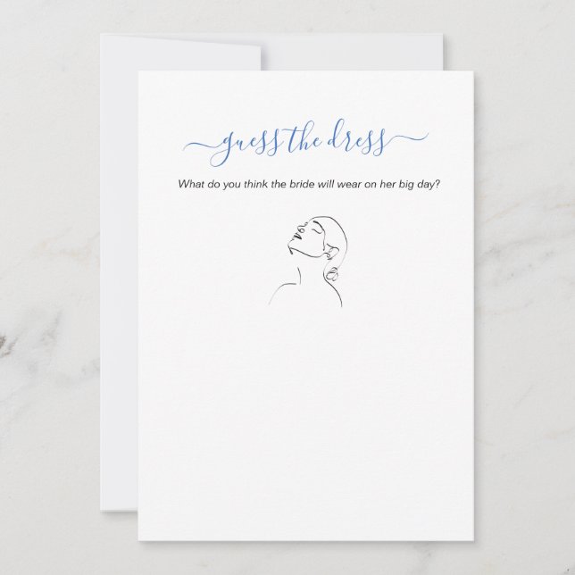 Invitation Devinez la robe Fête des mariées méditerranéenne J (Devant)