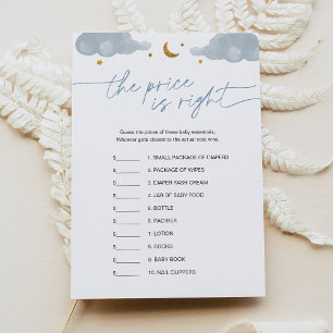 Invitation Devinez le jeu de Baby shower Prix Twinkle Star