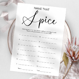 Invitation Devinez le jeu de Fête des mariées épice