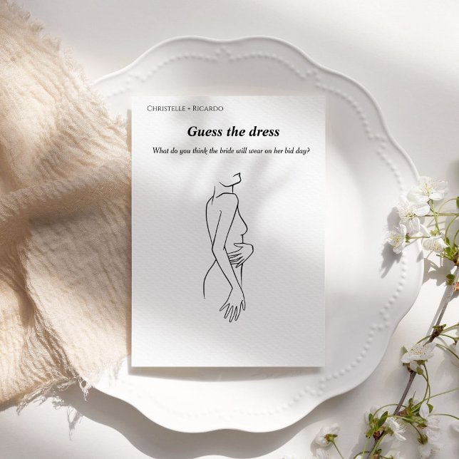 Invitation Devinez le jeu de la mariée robe nuptiale (Créateur téléchargé)