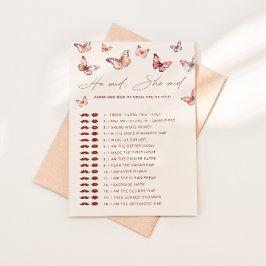 Invitation Devinez qui a dit Boho Papillon Enterrement de Vie