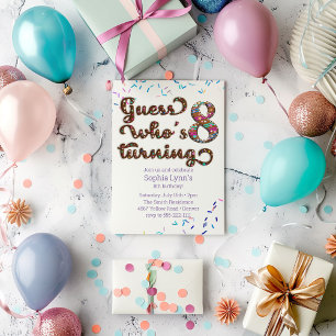 Invitation Devinez qui tourne 8 cookies