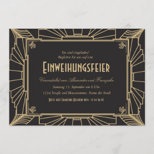 Invitation devise 1920 de DEM d'unter Einweihungsparty