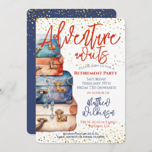 Invitation Devise de la partie de retraite - Aventure