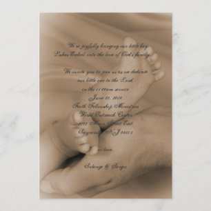 Invitation dévouement de bébé