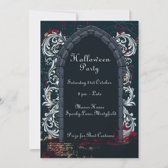 Invitation d'Halloween (Devant)