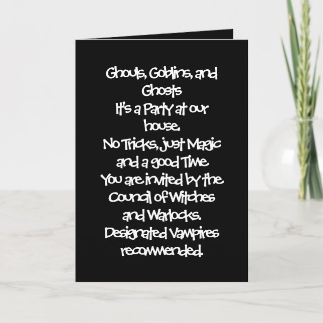 Invitation d'Halloween, 5" x 7" Carte de voeux pli (Devant)