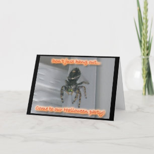 Invitation d'Halloween araignée