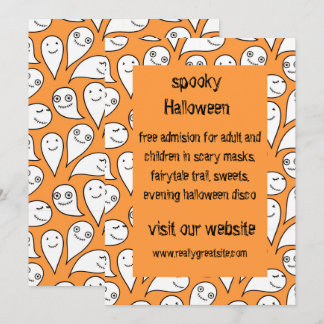 Invitation d'Halloween avec fantôme