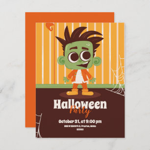 Invitation d'Halloween avec zombies
