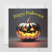 Invitation d'Halloween Citrouille brillante
