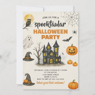 Invitation d'Halloween d'automne modifiable