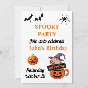 Invitation d'Halloween éffrayant