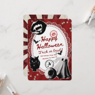 Invitation d'Halloween pour adultes effrayants