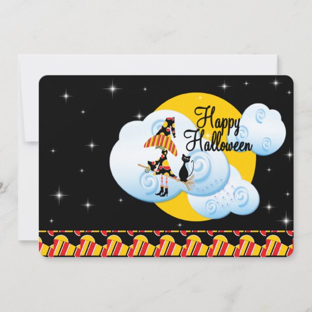 Invitation d'Halloween pour enfant de nuit de Begg (Devant)
