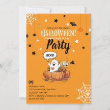 Invitation d'Halloween pour enfants avec citrouill