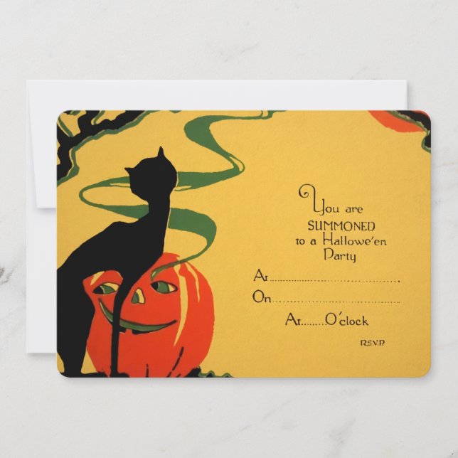 Invitation d'Halloween Retro (Devant)