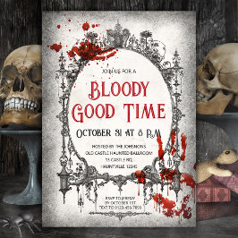Invitation d'Halloween sanglante Bon moment