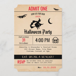 Invitation d'Halloween Vintage