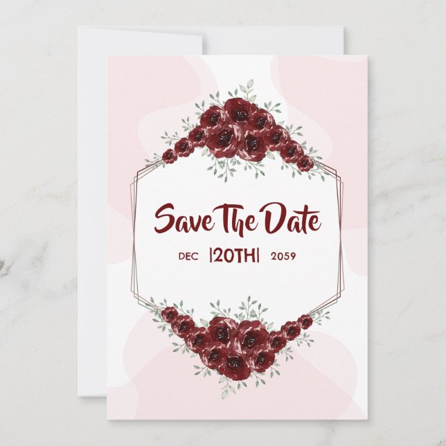 Invitation d'hiver Conception de carte Silver Desi (Dos)
