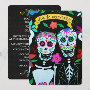 INVITATION DIA DE LOS MUERTOS ADORE COUPLE MARIAGE