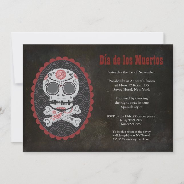 Invitation Dia De Los Muertos Journée de l'Invitation du Part (Devant)