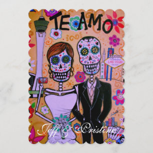 INVITATION DIA DE LOS MUERTOS LAS VEGAS MARIAGE