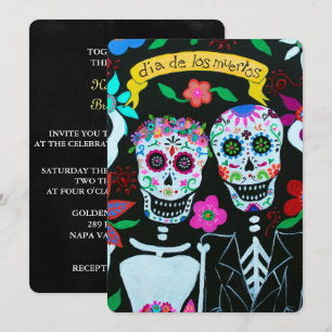 INVITATION DIA DE LOS MUERTOS LOVE COUPLE MARIAGE