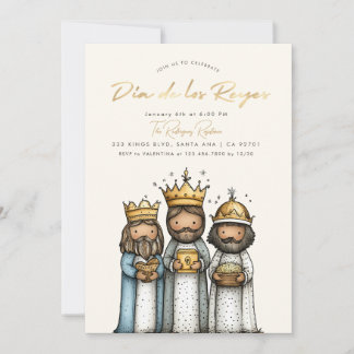 Invitation Día De Los Reyes Mexicaine 3 Rois Fête